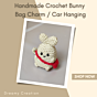 Amigurumi Bunny Bag Charm | Handmade Crochet Car Hanging