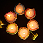 Handmade Motiff Design 1 Diya Wax Filled Candles set of 12