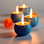 Tealight Holders Set of 4 With Complimentary Candles free
