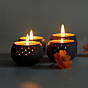DOME Tealight Holders_Grey  Set of 4 With Complimentary HD Candles 