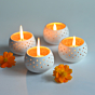Tealight Holders Set of 4 with Complimentary HD Candles FREE