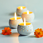 Tealight Holders Set of 4 with Complimentary HD Candles FREE