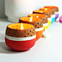 Mini Multicolored Tea Light Holders Set of 6 with Complimentary HD Candles FREE