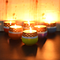 Mini Multicolored Tea Light Holders Set of 6 with Complimentary HD Candles FREE