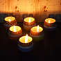 Mini Multicolored Tea Light Holders Set of 6 with Complimentary HD Candles FREE