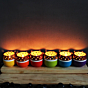 Multicolured Tea Light Holders with Complimentary Candles | Set of 6 | 