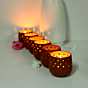 MINI Natural Tea Light Holders Set of 6 With Complimentary HD Candles
