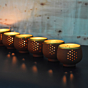 TUB Candle Holder Set of 6 with Complimentary Candle