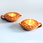 QUEEN DIYA Candle Holder Set of 2 with Complimentary Candles