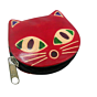 Genuine Leather Small Coin Purse | Cat Design