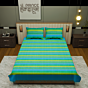 Striped Double Cotton Bedsheet with Pillow Covers
