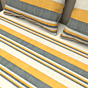 Kerala Gradient Verdant Waves Stripes Double Bedsheet Cotton with Pillow Covers