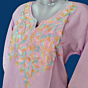 Women Embroidered Pure Cotton purple short Kurta L size