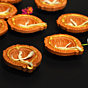 Golden Ring Motiff Diya Diwali Special - Set Of 12 Diyas & Cotton Wicks
