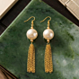 Pearl & Bead Dangle Earrings