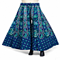 Handprinted Elephant Motif Flared Palazzo| Indigo Blue