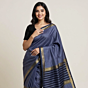 Handloom Cotton Grey Saree with Blouse Piece