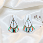 Handmade Tear-Drop Earrings | Multicolour