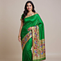 Bottle Green Colour Broket Paithani Saree