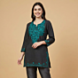 Hand-Embroidered Pure Cotton Short Kurti | Medium