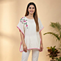 Hand-Embroidered Knitted Cotton Kaftan for Women