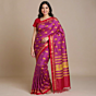 Bengal Magenta Garad Silk Saree