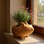 Handcrafted Rabbit Planter