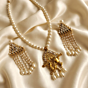 Handcrafted Govinda Gold & Pearl Necklace Set