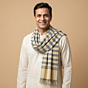 Handloom Pure Cotton Striped Gamcha | Grey & Cream