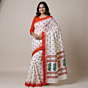 Exclusive 100s/100s cotton Handloom Saree White
