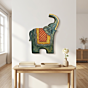 WOODEN HANDMADE ELEPHANT -WALL DECOR