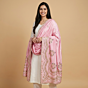 Handcrafted Gotapatti Pink Cotton-Silk Dupatta