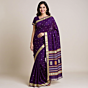 Bengal Handloom Cotton Saree with Blouse Piece | Violet