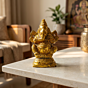 Handcrafted Lord Ganesha Brass Idol | Gold Plated