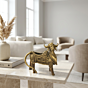 Handcrafted Brass Nandi Figurine | 14 x 6 x 10 cm