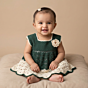 Hand-Crocheted Green & White Frock for Girls