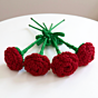 Wool Rose Flowers set of 4
