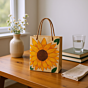 Hand-Painted Sunflower Mini Paper Gift Bag