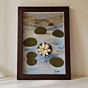 Water plant- Wall Decor with Box Glassed Frame