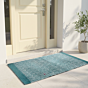 Handwoven Wool & Cotton Door Mat | Green