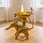 Elephant Diya - Puja Accessories - GI Certified Bengal Dokra