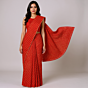 Santarms Red South Silk Saree for Women with Blouse
