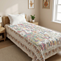 Handcrafted Sujiniya Work Single Bedsheet