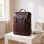 Genuine Leather Backpack Executive Office Bag - Laptop Bag For Men | Five Style Carrying Designed