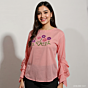 Hand Embroidered Pink Top