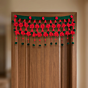 Handwoven Door Hanging-Red and Green Woolen Toran|35X10 cms