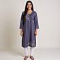 Zari and Zardozi Navy Blue Kurti