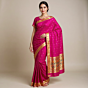 Handloom Silk Paithani Magenta Pink Saree