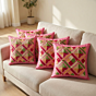 Hand-Embroidered Cotton Cushion Cover | Set of 1