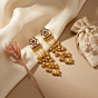Handcrafted Dangling Kundan Work Kashmiri Earrings